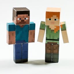 Papercraft Minecraft, Made using the patterns from Pixel Pa…