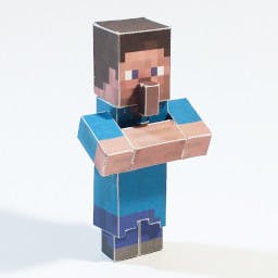 Papercraft Minecraft Steve para imprimir e montar. Vários modelos